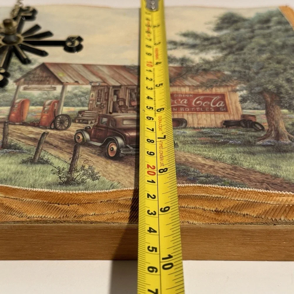 Coca-Cola Wood Clock Martin's Garage Kay Lamb Shannon '93 Coke Gas Station